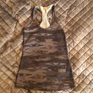 Older Lululemon Black Camo Racerback Tank size 8